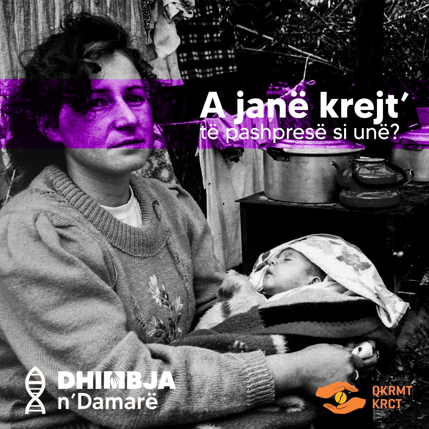 KRCT campaign post, mother and child