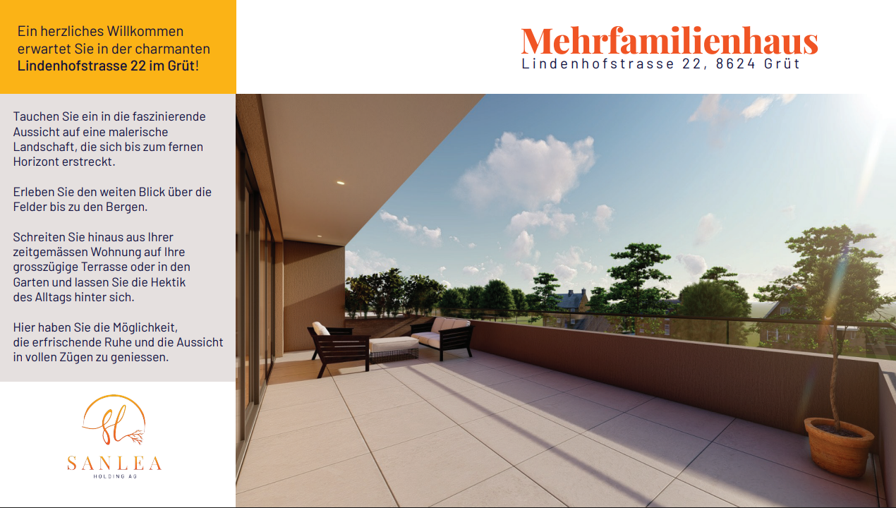 Mehrfamilienhaus terrace catalog page